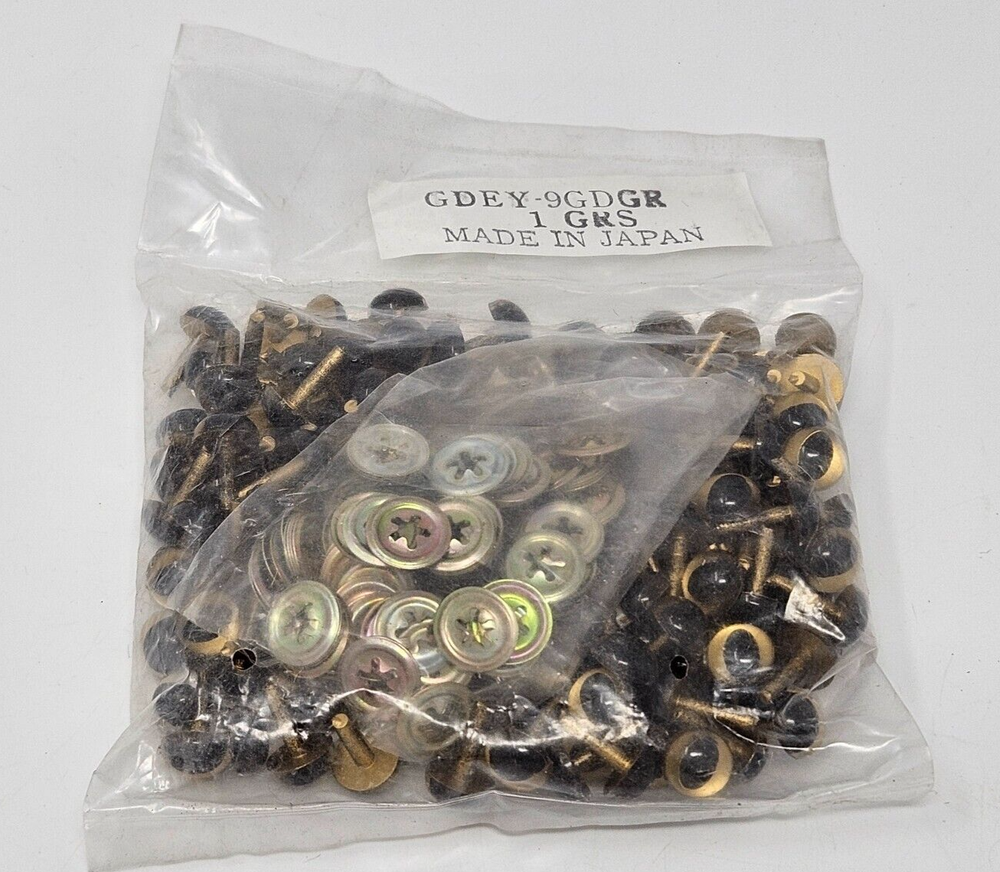 Bulk VTG Zims Gold Dust Cat Eyes 9mm Plastic Safety Amigurumi Craft Doll