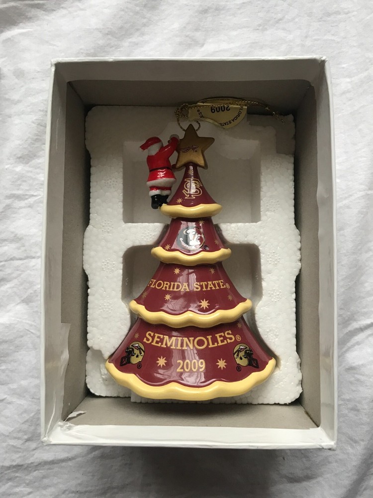 Danbury Mint Florida State Seminoles Christmas Ornament 2009 Tree