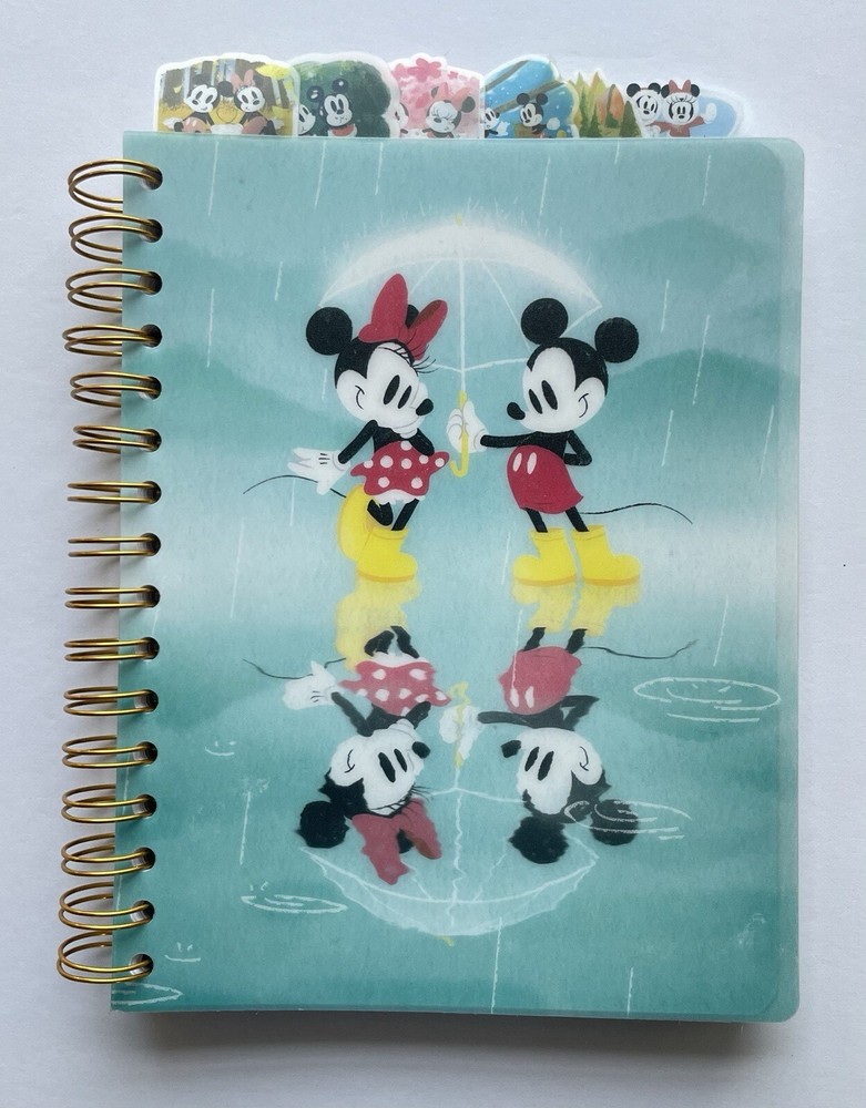 Disney Mickey Minnie Seasons Tab Journal Notebook, Spiral Bound, 144 Lined Pages