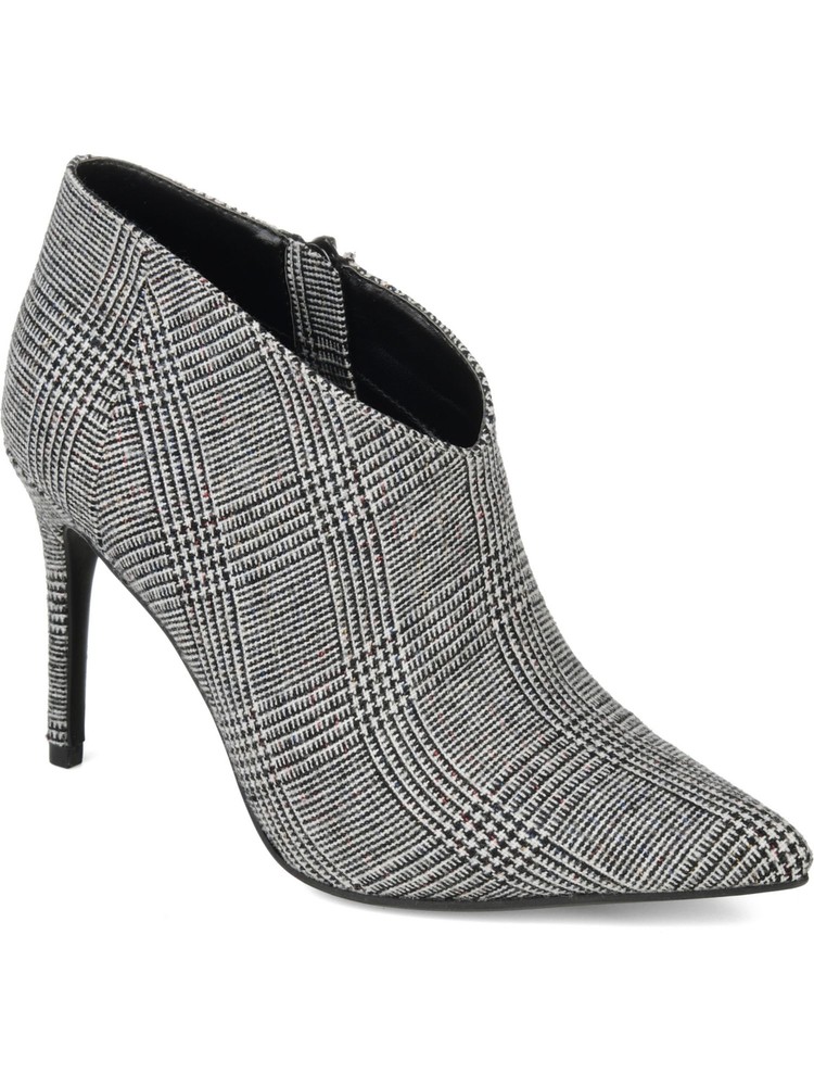 JOURNEE COLLECTION Womens Gray Padded Demmi Pointed Toe Stiletto Booties 5.5 M