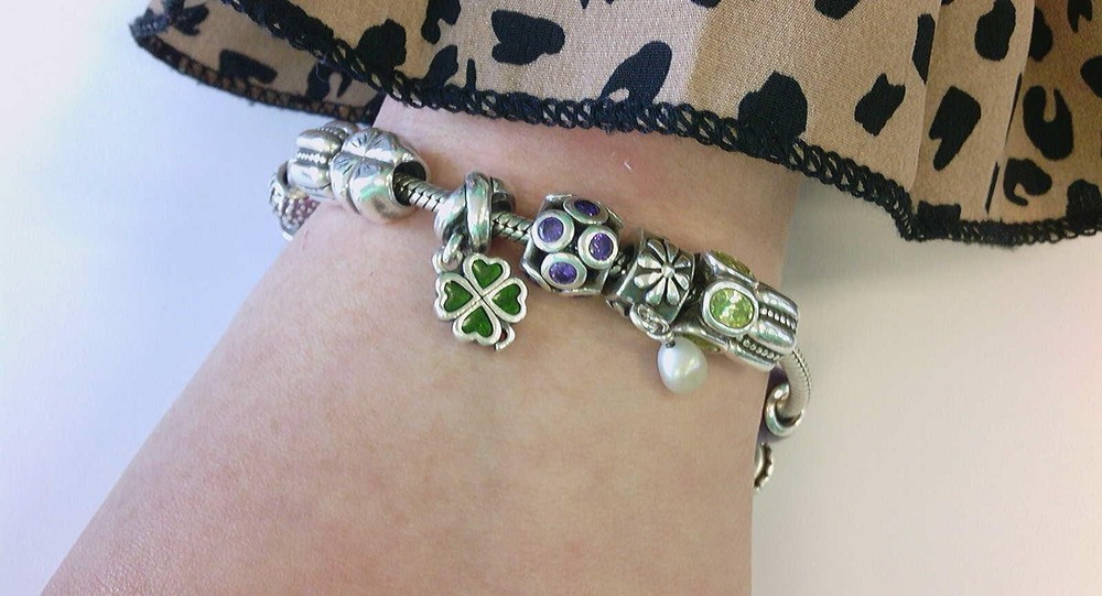 Pandora 7.5 Inch Sterling Silver Bracelet with 16 Charms – Shop Now-image