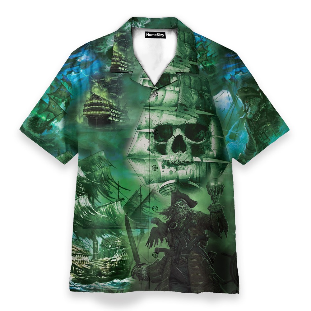 Mystery Of Ghost Ship Mens Buttons Up Shirts   Hawaiian Shirt