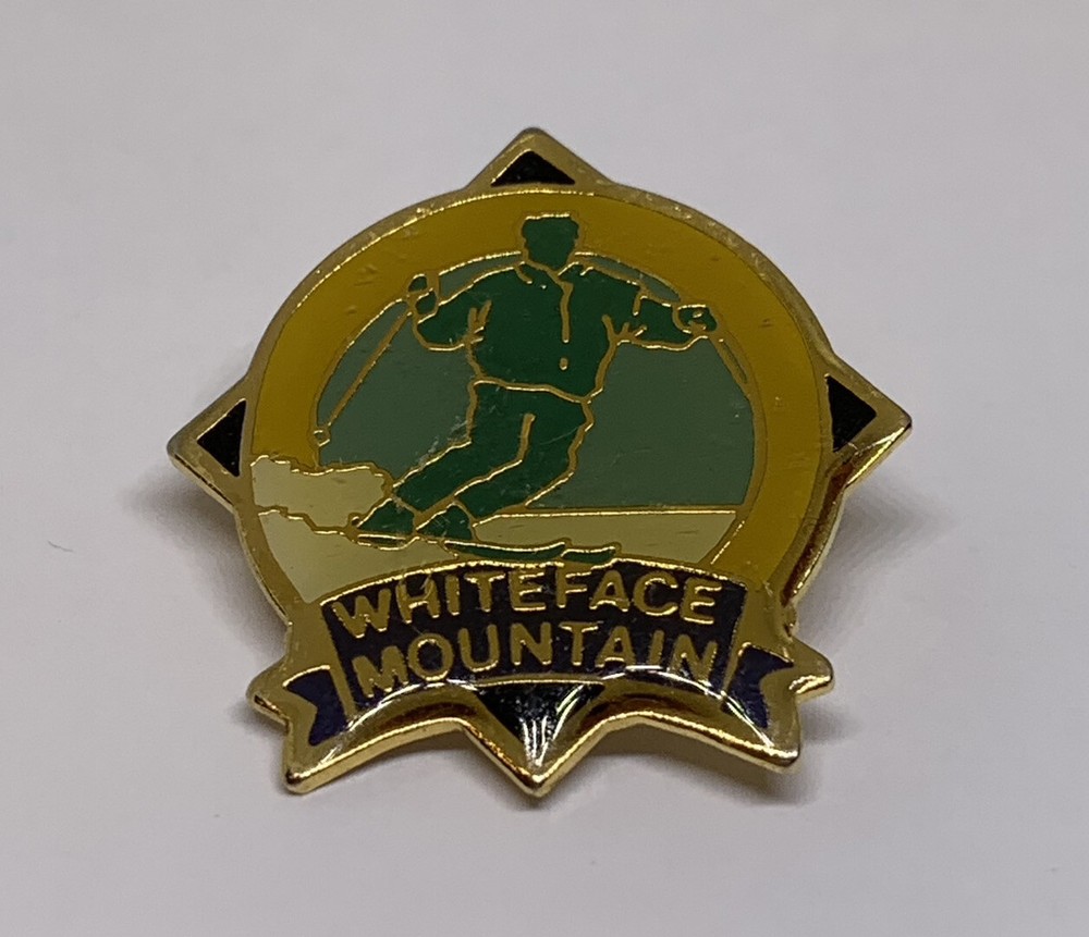 Whiteface Mountain Ski Resort New York Skier Travel Souvenir Lapel Pin (98)