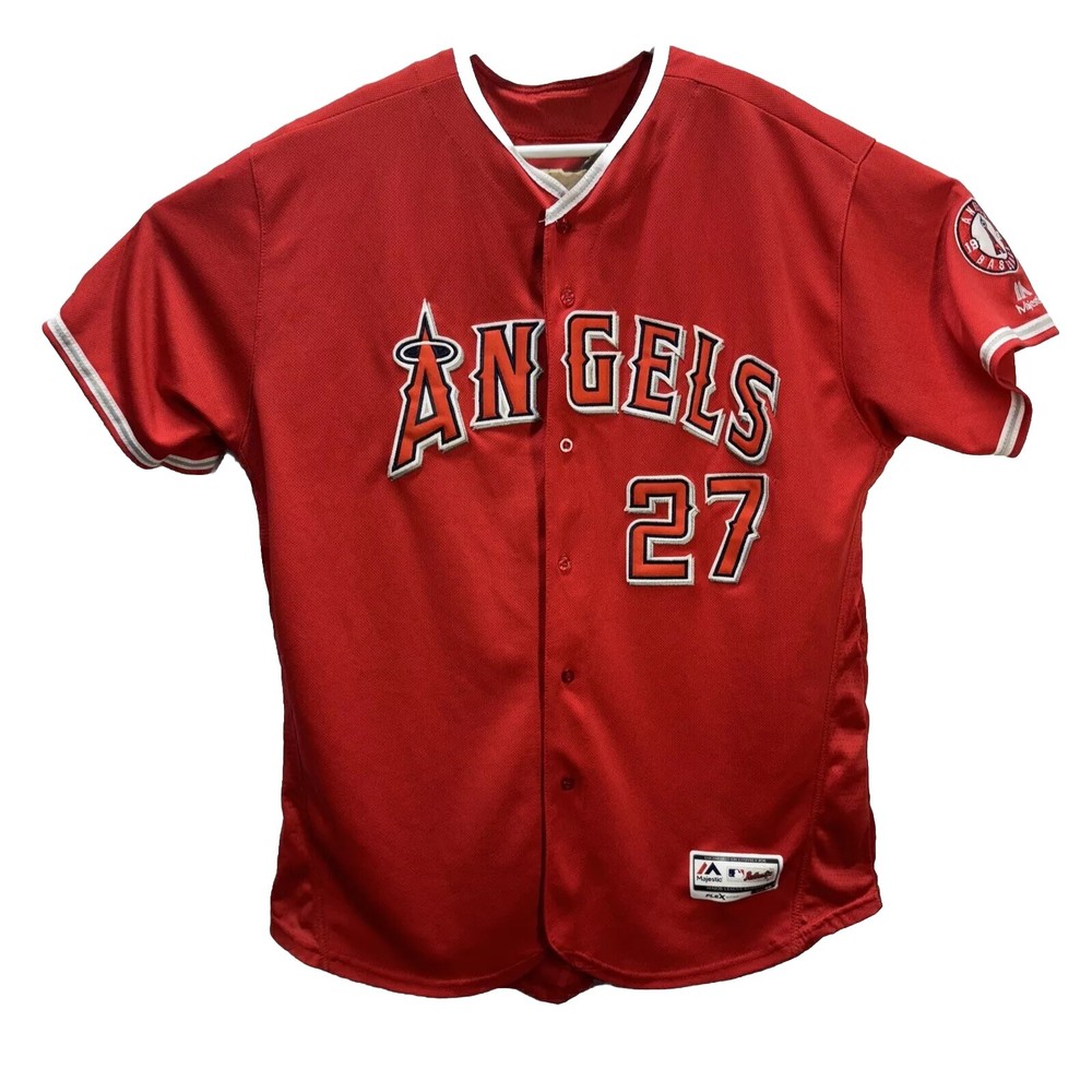 Majestic Mike Trout Flex Base Authentic Jersey Size 48 XL Stitched