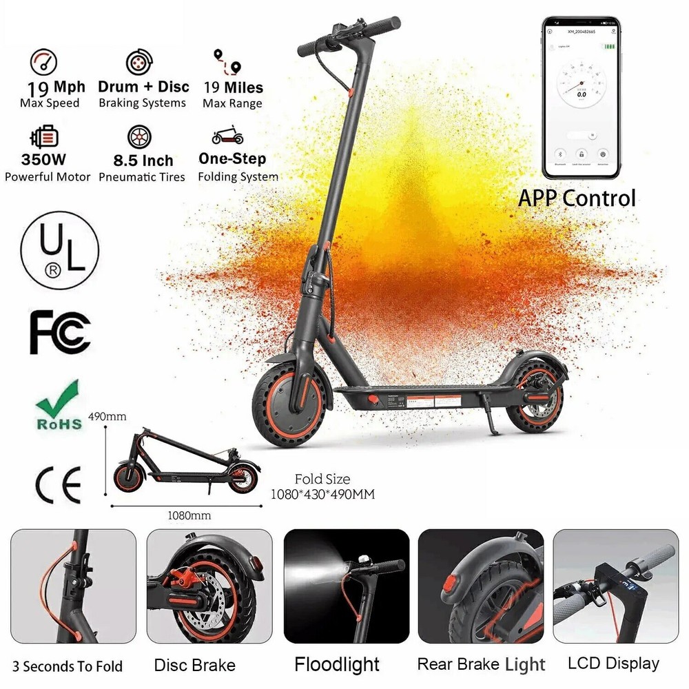 Mankeel 350W Folding E-Scooter for Adults with 10.4AH Battery Safe Urban Commuter