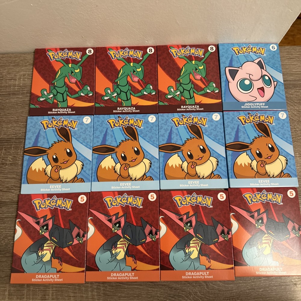 Mcdonalds Pokemon Packs(12) 2025, packs of #5, 6, 7, 8