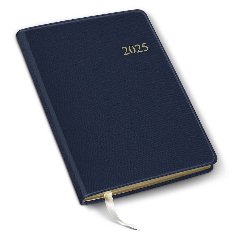 Gallery Leather 2025 Cambridge Desk Weekly Agenda Navy