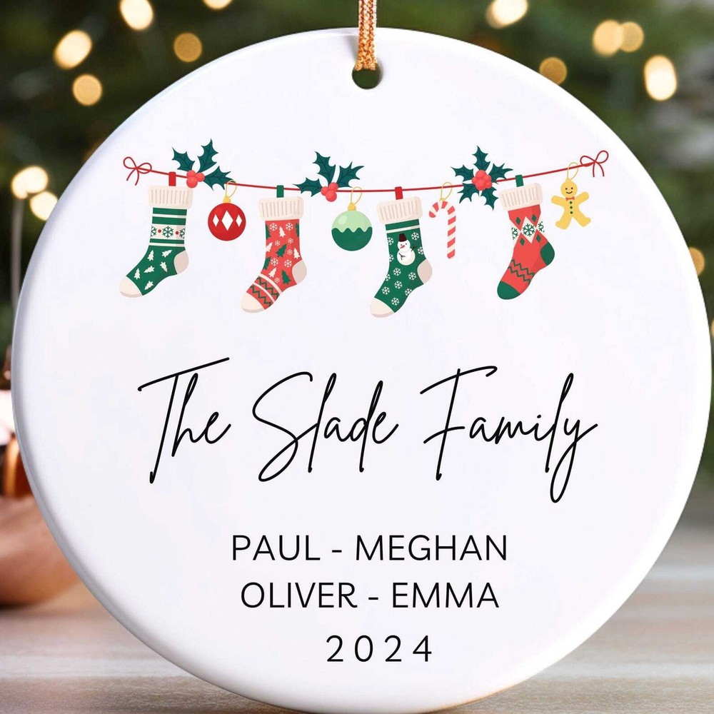 2024 Personalized Family Christmas Ornament - Custom Holiday Keepsake
