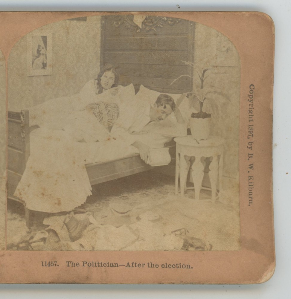 The Politician After the Election Kilburn Life Genre Stereoview