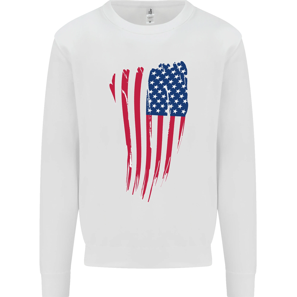 USA Stars & Stripes Flag July 4th America Mens Sweatshirt Jumper