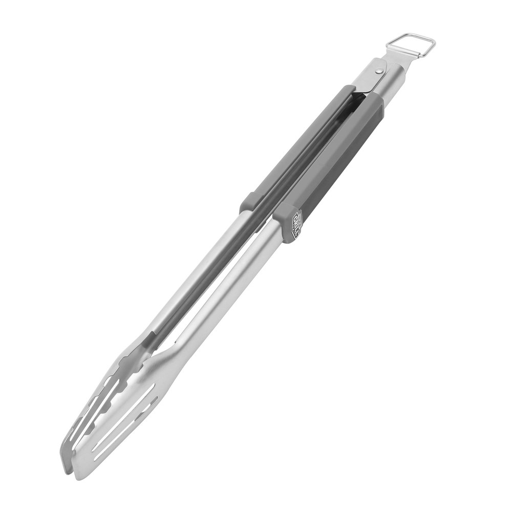 Expert Grill Stainless Steel Tongs, Black & Grey