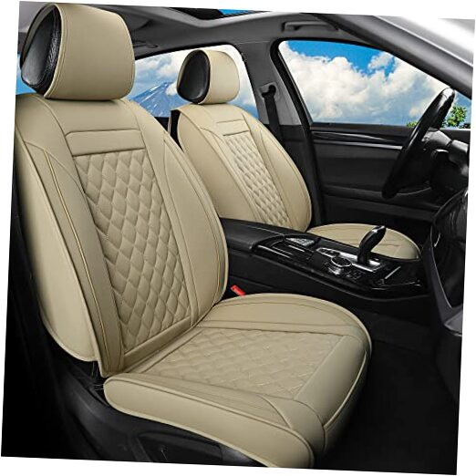 Car Seat Covers,Universal Fit for Most Cars,SUV,Sedans and Front Pair Beige