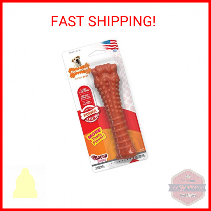 Nylabone Power Chew Textured Femur Bone Chew Toy for Dog, Indestructible Dog Toy