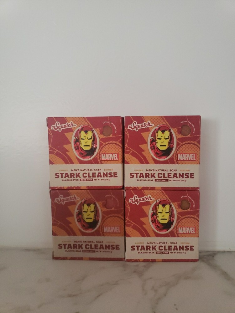 Squatch Stark Cleanse Men’s Natural Soap 4 Bars Limited Edition 5oz New  