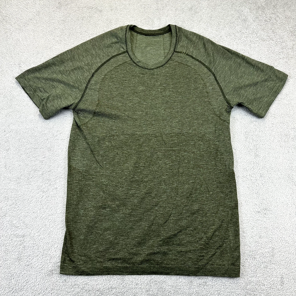 Lul Metal Vent Tech SS Crew T-Shirt Running Men's Small Green