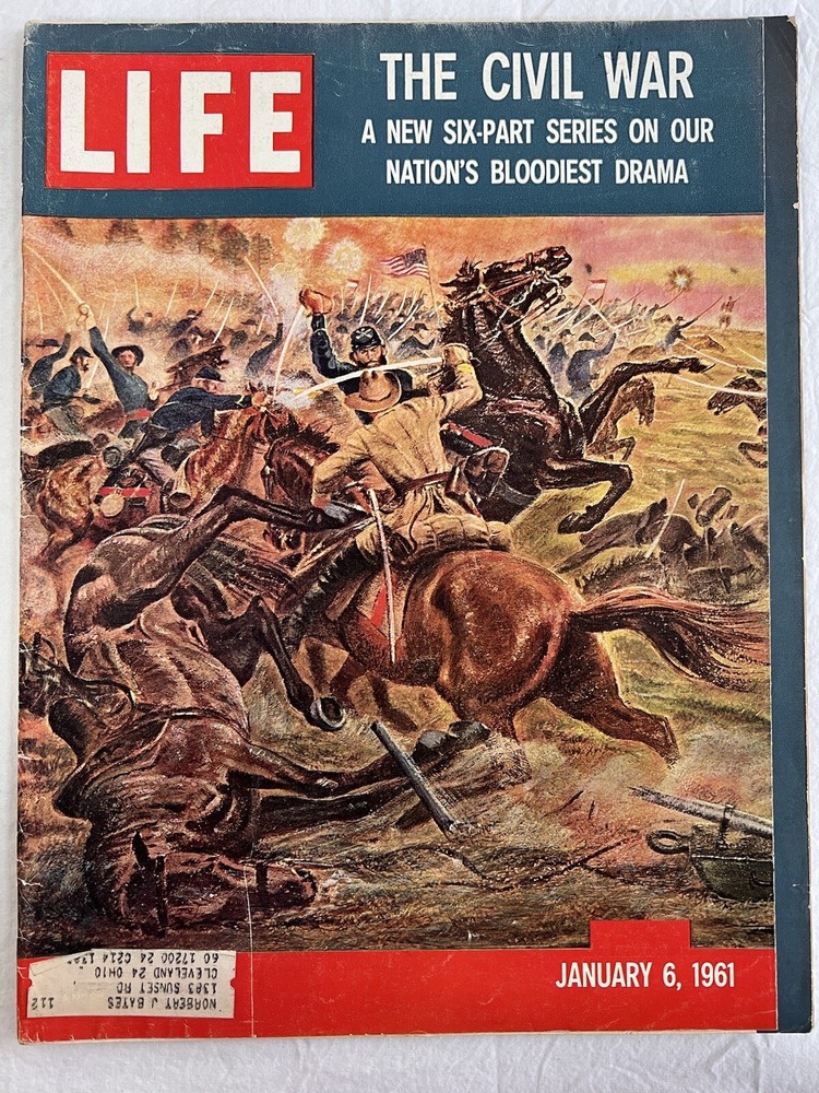 VTG January 6, 1961 Life Magazine Rare The Civil War- Look Photos