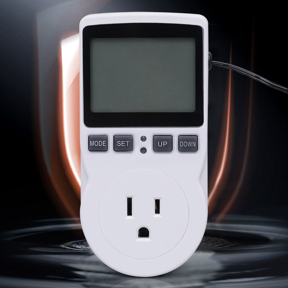 Digital Thermostat Outlet Plug Temperature Controller Socket Heating Cooling