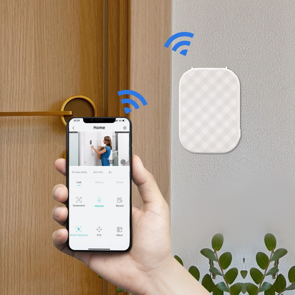 Wireless Doorbell Camera with Chime 2KFHD WiFi Video Doorbell Camera