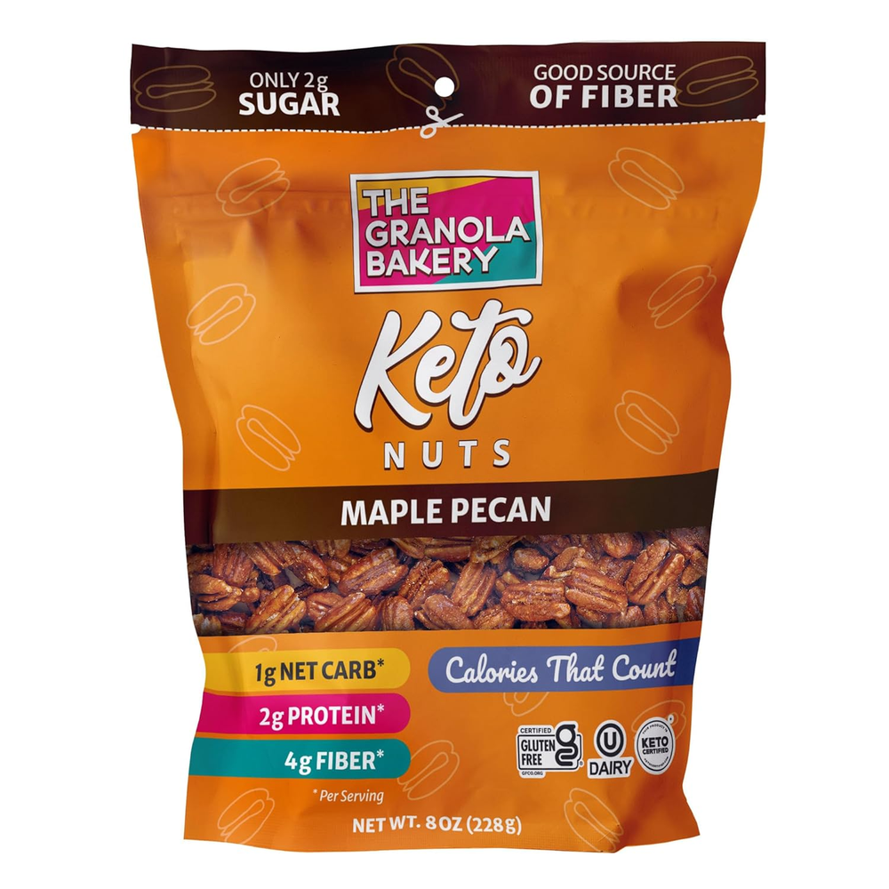 TGB Maple Pecan, Keto Nuts, No Added Sugar, Gluten Free, Healthy Low Carb Snack,