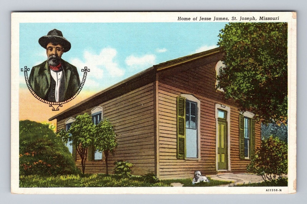 Missouri MO St Joseph Home Of Jesse James Vintage Postcard Souvenir Standard PC