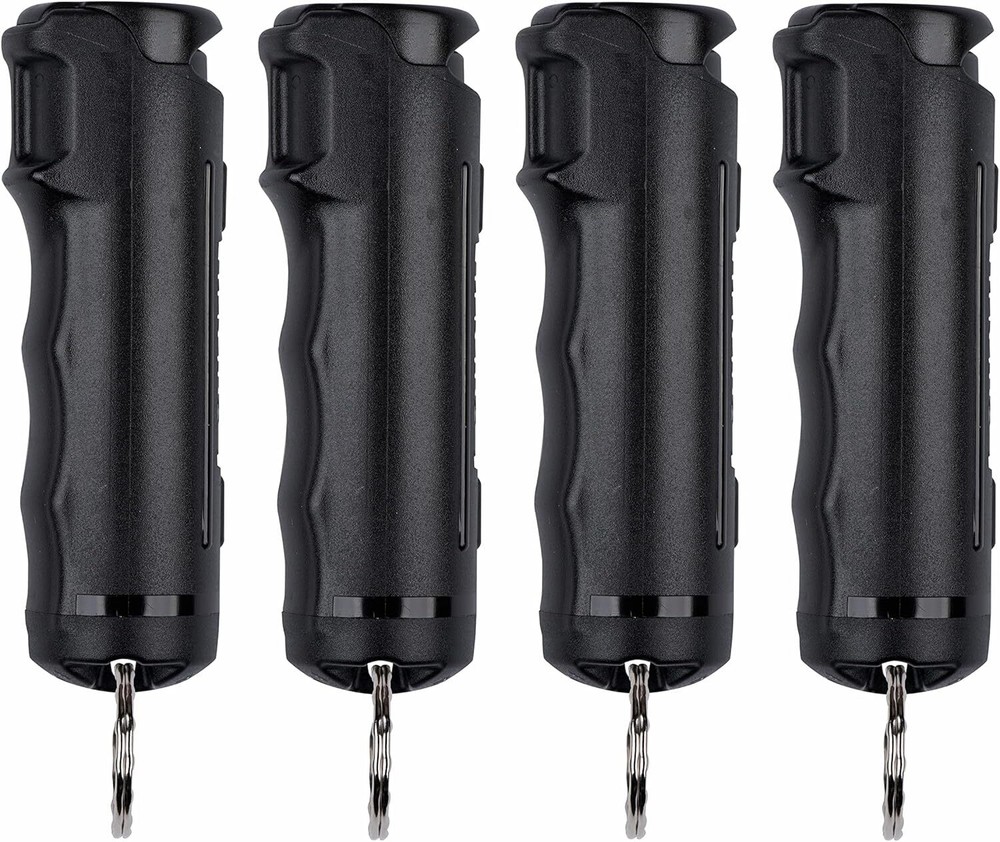 SABRE Pepper Spray with Fast 0.54 Fluid Ounces, Black Spray, 4-Pack