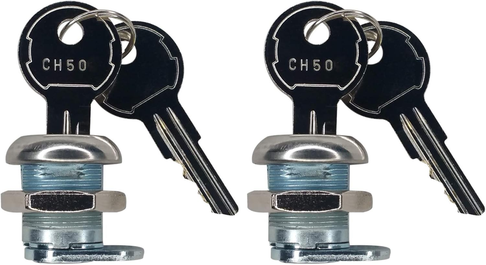 2 Pack Keyed Alike Truck Tool Box Locks with Keys for Pickup Replacement
