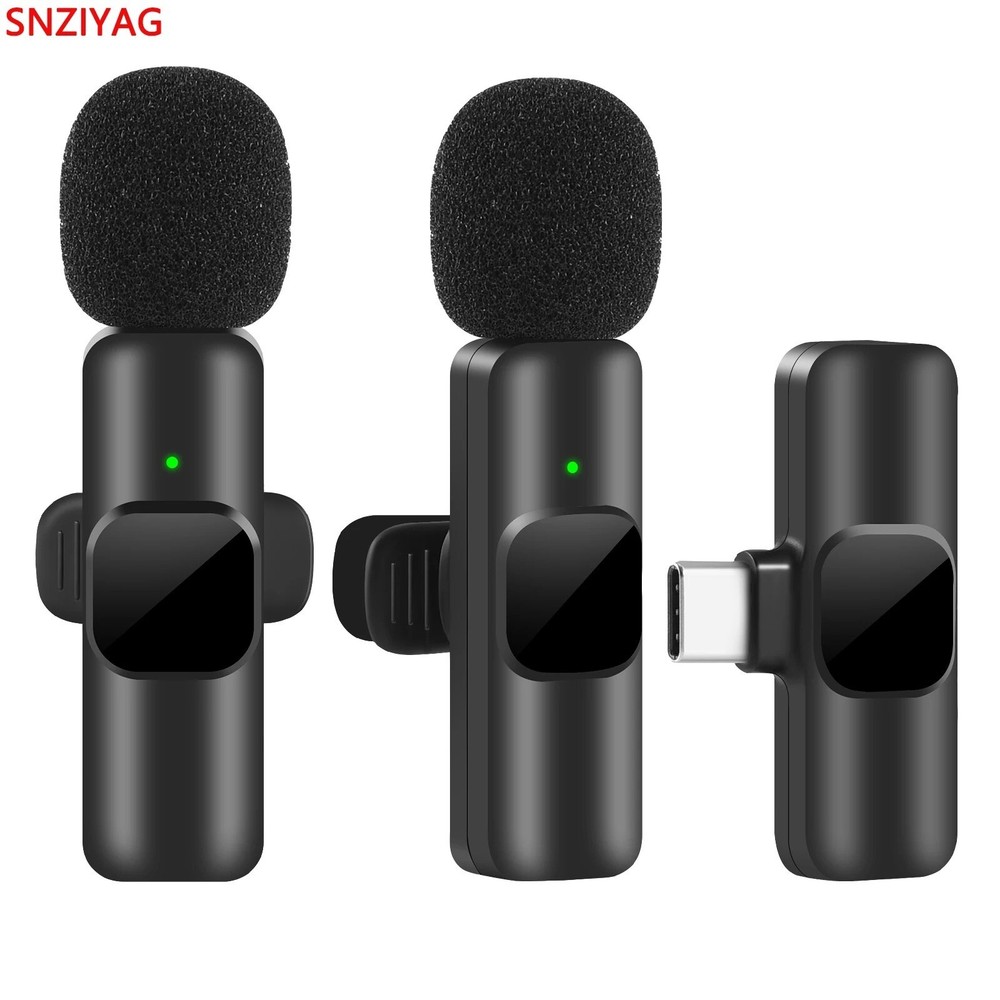 Lavalier Microphone Wireless Audio Video Recording Mini Mic For Android/iPhone
