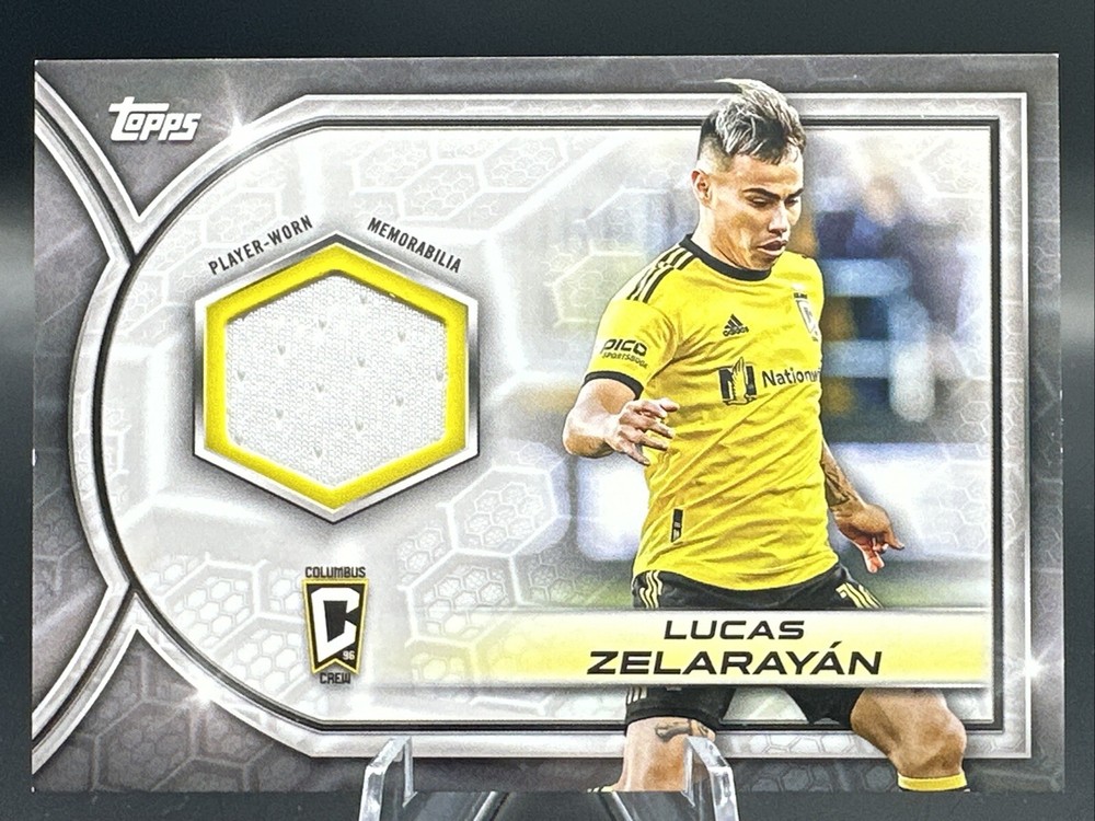 2023 Topps MLS Player Worn Relic LUCAS ZELARAYAN #R-LZ Columbus Crew