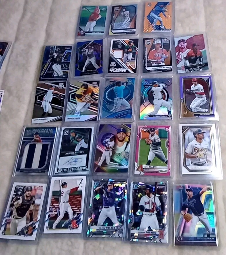 Lot Of 23 MLB Baseball Numbered SP, AUTO, Jersey & RC Cards Topps, Optic Ect