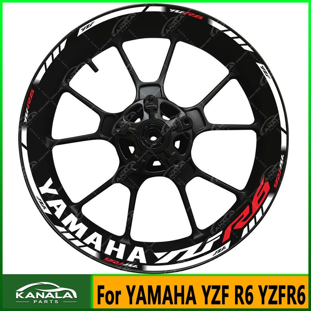 For YAMAHA YZF R6 YZFR6 Wheel Hub Decal Rim Decoration Waterproof Reflective