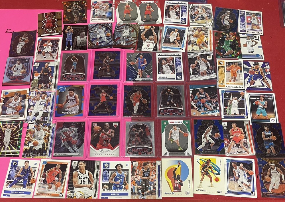 55 NBA Basketball Card Lot - Rookies, Inserts, Patches - Low Cost