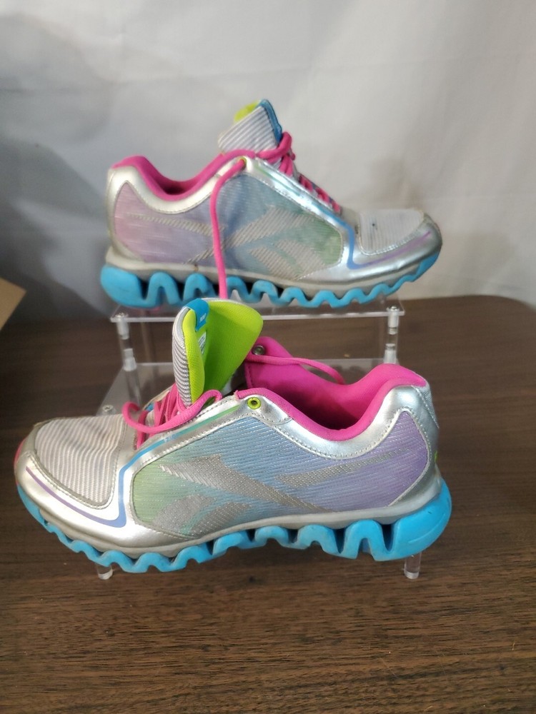 Reebok Shoes Women's 6.5 Ziglite Running Athletic Sneakers J92475 Silver Lace Up