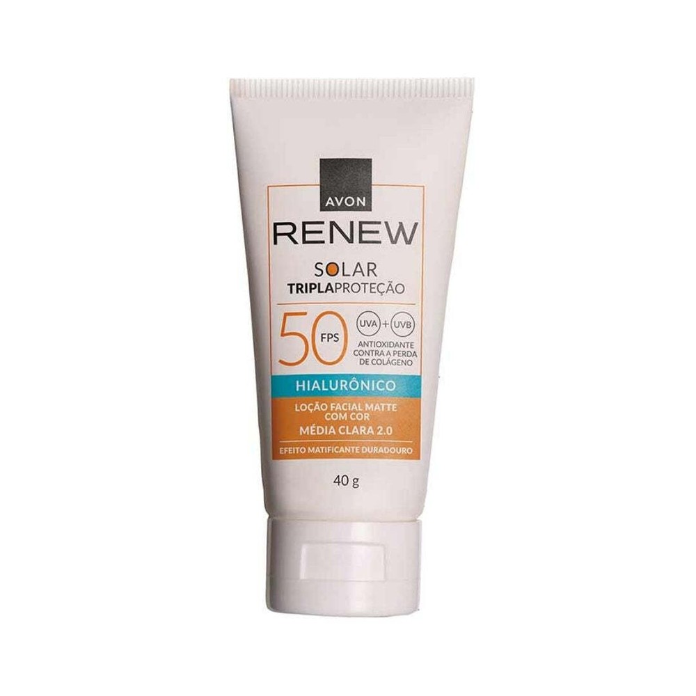 Avon Renew SPF50 Matte Facial Sunscreen 40g Medium Light Tint