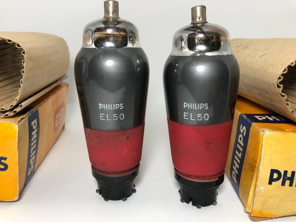 Rare Pair of Philips EL50 Tubes , New Old Stock (NOS) with Original Boxes ✅