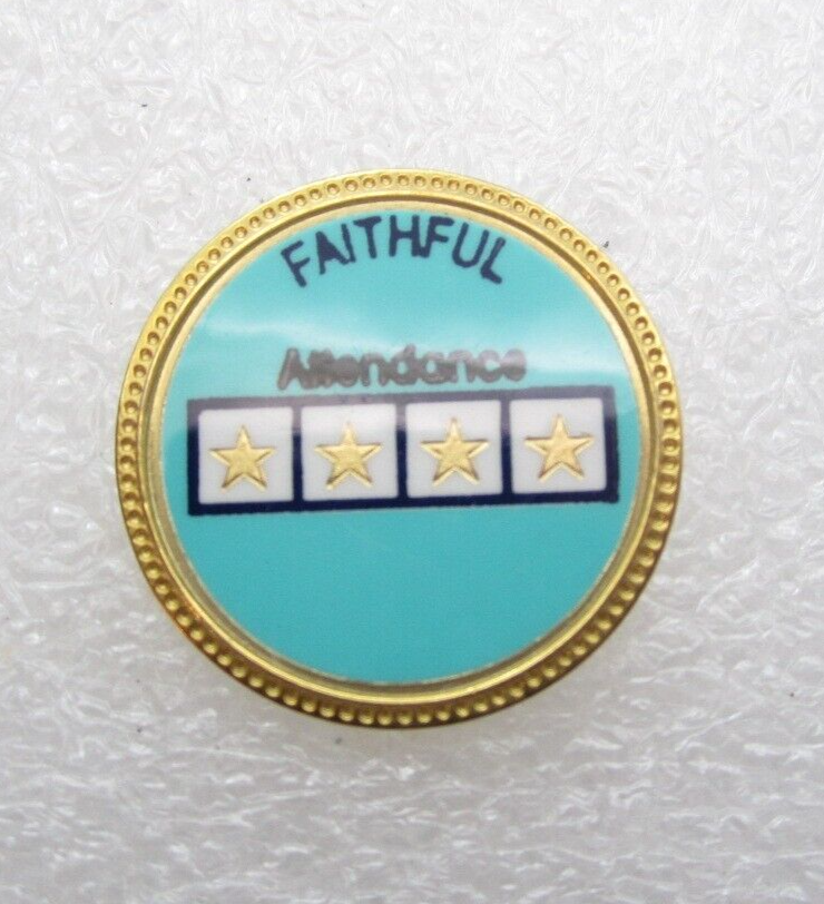 Faithful Attendance 4 Stars Lapel Pin (C655)