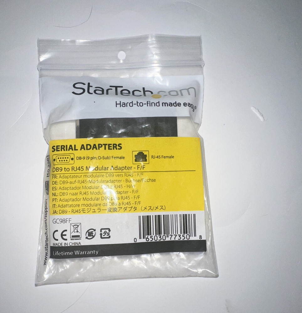StarTech DB9 Female to RJ45 Modular Adapter F/F