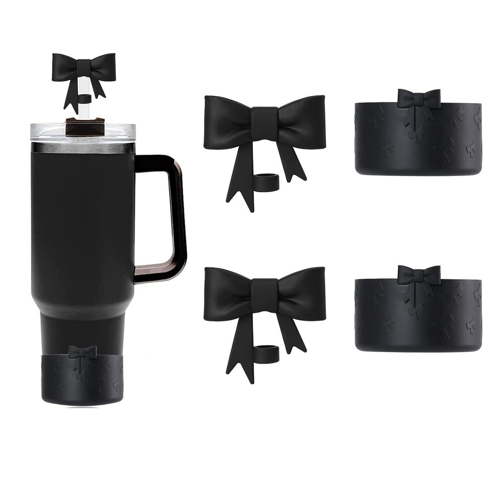 Stanley Cup accessories set with 2 silicone straw covers and toppers