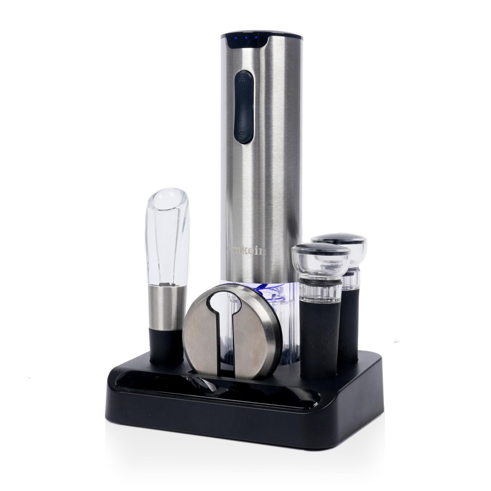 Automatic Electric Wine Bottle Opener with Foil Cutter – Rechargeable Cordless Corkscrew for Effortless Wine Opening, Perfect Gift for Wine Lovers, Elegant and Stylish Design.