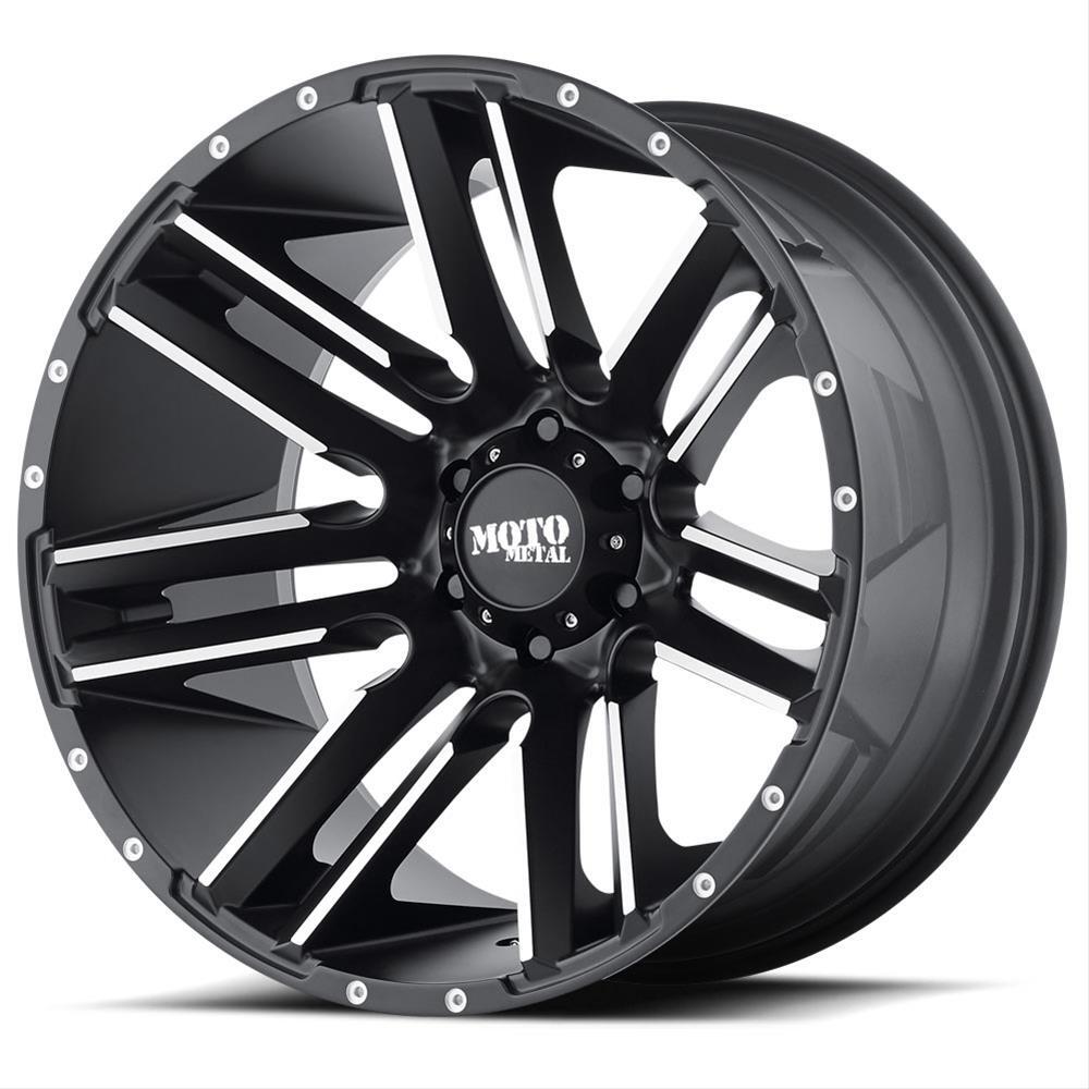 20x9 +18 Moto Metal MO978 Razor 6x5.5 Satin Black  Machined Wheels (Set of 4)