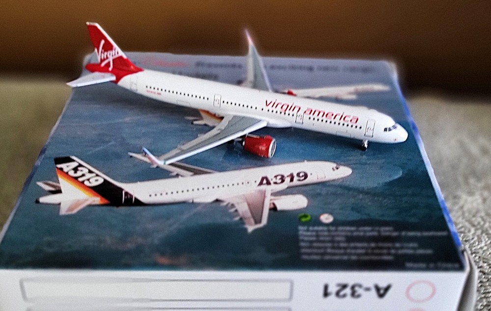 VIRGIN AMERICA AIRBUS A-321 AERO CLASSICS BABY-BUS MODELS 1:400