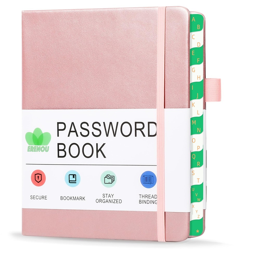 Secure Spiral Password Notebook with Alphabetical Tabs for Online Logins-image