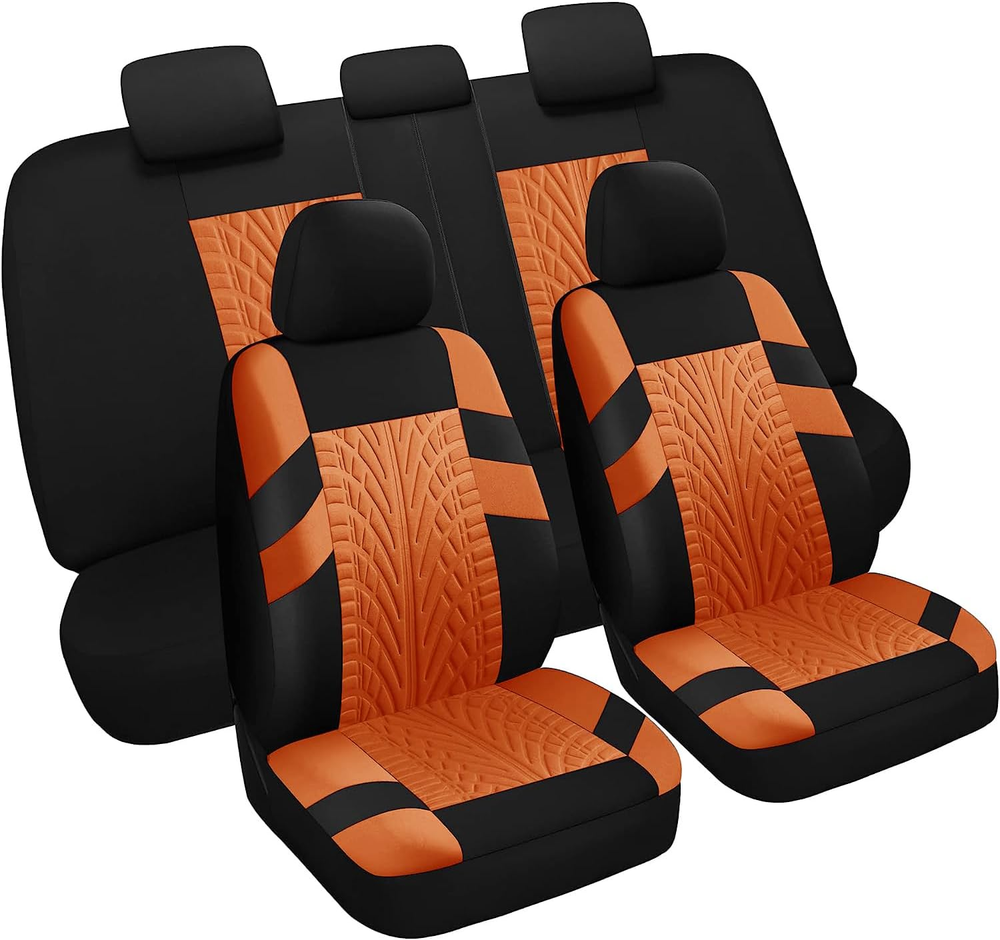 Car Seat Covers Full Set, Front & Split Rear Bench for Car, Universal Cloth SUV,