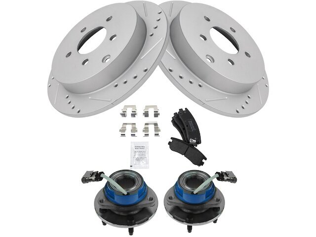 Rear Brake Pad and Rotor and Wheel Hub Kit fits Venture 2002-2004 AWD 13PBXX