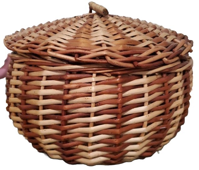 Handwoven Round Rattan Storage Box With Lid Pumpkin Looks Fall House Storage