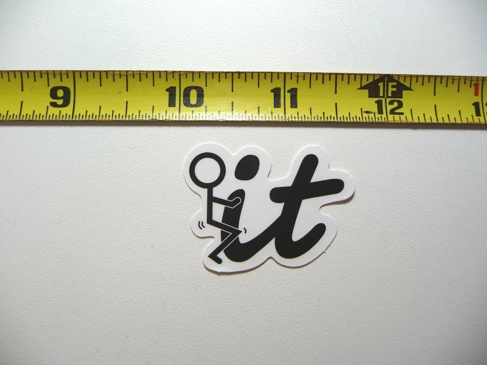 MAN F**K IT HUMP CURSIVE DECAL STICKER FUNNY