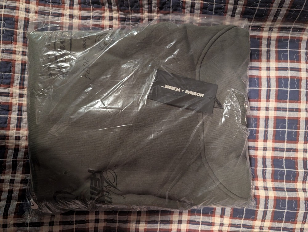 HOMME Femme Playboy Bunny Hoodie XL Fit Is Bigger Heavy Weight Dark Green