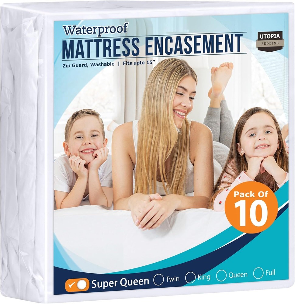 Utopia Bedding Zippered Mattress Encasement Super Queen - 100% Waterproof
