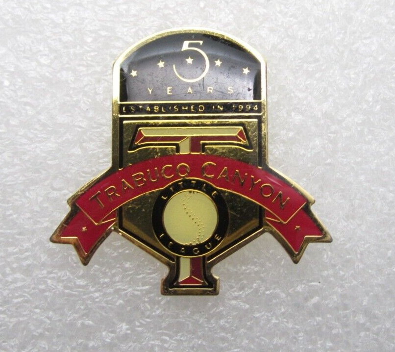 Vtg 1994 Little League Baseball 5 Year Trabuco Canyon Lapel Pin (C414)