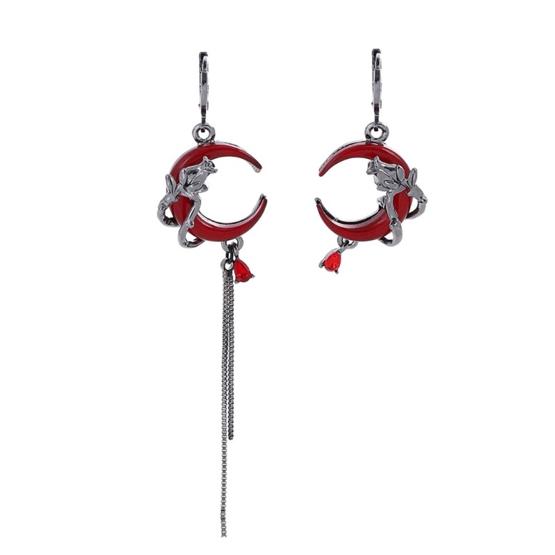 Stylish Asymmetrical Drop Earrings with Tassels for Modern Elegance