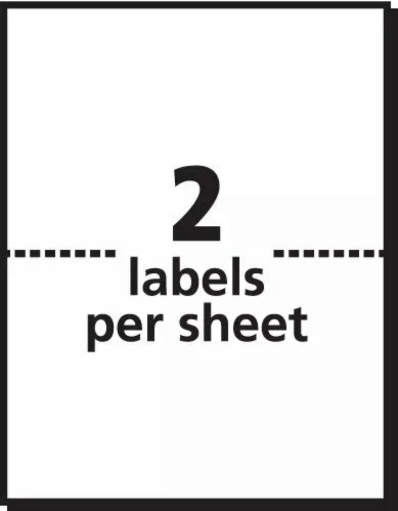 50 Labels 8.5 X 11 USPS PayPal FedEx eBay Self Adhesive Shipping Mailing Labels-image